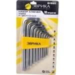 Набор ключей TORX Г-образных T9-T50 10 предметов ЭВРИКА ER-15101T (артикул 15991160) – фото 1
