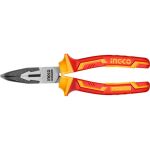 Диэлектрические изогнутые длинногубцы INGCO 200 мм INDUSTRIAL HIBNP28208 (артикул 16650953) – фото 1