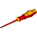Диэлектрическая отвертка КОБАЛЬТ Ultra Grip FL/PZ-1x80 мм, CR-V, двухкомпонентная рукоятка 799-727 (артикул 24426796) – фото 1