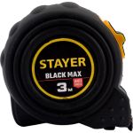 Рулетка Stayer BlackMax 3м / 16мм в ударостойком полностью обрезиненном корпусе и двумя фиксаторами 3410-03_z02 (артикул 16043695) – фото 1