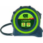 Рулетка, двухкомпонентный корпус, 5 м х 19 мм СИБРТЕХ Сапфир 32581 (артикул 15875814) – фото 1