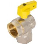 Шаровой угловой кран для газа СТМ ГАЗ 1/2", г/г, бабочка CGLFFB12 (артикул 16199014) – фото 1