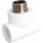 Комбинированный тройник VALFEX PP-R белый, 20х3/4 дюйма НР 10128120 127-0524 (артикул 16164374) – фото 1