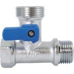Шаровый кран трёхпроходной MPF 1/2"х3/4"х1/2" в/н/н флажок ИС.080348 (артикул 15528488) – фото 1