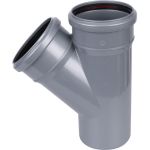 Тройник для канализации Flextron 50х50мм 45° градусов SVK-K11260 (артикул 16236299) – фото 1