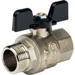 Шаровой полнопроходной кран STOUT ВР/НР, ручка бабочка 3/4 RG008Q0BRA8ES0 (артикул 16053607) – фото 1