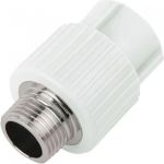 Комбинированная муфта VALFEX PP-R белая, 25х3/4 дюйма НР 10130025 127-0241 (артикул 16164352) – фото 1