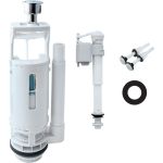 Двухуровневая водосливная арматура нижний подвод Тип А, круглая резинка IDDIS F012400-01K (артикул 15773036) – фото 1