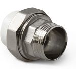 Комбинированная разъемная муфта (американка) PRO AQUA PP-R НР белая d-20 мм 1/2 PA21508 (артикул 15791700) – фото 1