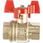Шаровой кран RuB, 1/2" DN15 PN40, ВР-ВР, серия MILANO (S.90), бабочка S90D16 (артикул 15785995) – фото 1