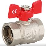 Шаровой кран IVANCI Stable, ручка-бабочка, внутренняя/внутренняя резьба 1/2" IVC.101217.N.03 (артикул 16211434) – фото 1