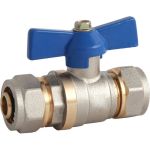Шаровый кран под металлопластиковую трубу 16х16 ц/ц бант AQUALINK MP-У ИС.080051 (артикул 15633256) – фото 1