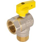 Шаровой угловой кран для газа СТМ ГАЗ 1/2", г/ш, бабочка CGLFMB12 (артикул 16198644) – фото 1