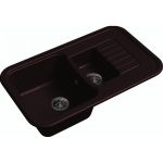 Мойка EWIGSTEIN Antik 60KF кварц, 1.5-чаши+крыло, 860х510 мм, шоколад A-60KF (артикул 16220100) – фото 1