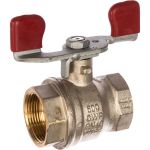 Шаровой кран RuB, 1 1/4" DN32 PN40, ВР-ВР, серия MILANO (S.90), бабочка S90G16 (артикул 15785998) – фото 1