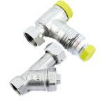 Фильтрогидромат для подключения счётчика GIBAX с обратным клапаном, 1/2", 400 мкм G0020 (артикул 16203421) – фото 1