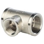 Переходной никелированный тройник STOUT ВВ 3/4X1/2X3/4 RG008Q0QTEIEBL (артикул 16053172) – фото 1