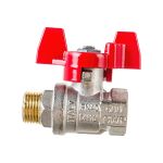 Шаровой кран RuB, 3/8" DN10 PN40, ВР-НР, серия MILANO (S.90), бабочка S90C26 (артикул 15786008) – фото 1