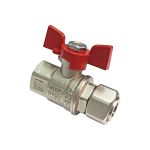 Шаровой кран VALFEX PREMIUM для воды, с накидной гайкой, 1/2"" ВР/ВР, бабочка VF.241.NB1.012.PREMIUM (артикул 21146218) – фото 1