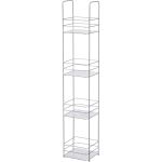 Стеллаж Vanstore PRACTIC для ванной комнаты, 4 яруса, белые вставки 043-00 (артикул 15933940) – фото 1
