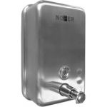 Диспенсер для мыла Nofer INOX матовый прямоугольный с пластиком внутри 1200 мл 03041.S (артикул 15916877) – фото 1