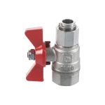 Шаровой кран для подключения манометра VALTEC 1/2вн. -3/8вн. VT.807.N.0403 (артикул 16007202) – фото 1