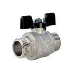 Шаровой полнопроходной кран STOUT НР/НР, ручка бабочка 1 RG008Q0M4B1A03 (артикул 16053587) – фото 1