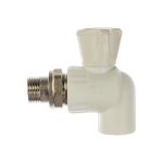 Шаровый кран VALFEX PP-R белый, 20х1/2 дюйма НР, угловой для радиатора 10148020 007-7677 (артикул 16164248) – фото 1