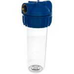 Корпус АКВА ПРО 10SL ХВС 1" прозрачный, трёхэлемент, ключ и скоба MY-H10A.1 401 (артикул 15839114) – фото 1