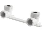 Двойной комбинированный отвод PP-R SLT AQUA с креплением, ВР 20х1/2 SLTFY10201 (артикул 19765414) – фото 1
