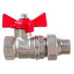 Шаровой для воды VALFEX 1/2"" ВР/НР бабочка, американка, латунный VF.227.NB1.012.Bir (артикул 20957121) – фото 1