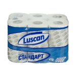 Туалетная бумага Luscan Standart 2 слоя, белая, 21.88 м, 175 листов, 12 рулонов 1223084 (артикул 18482786) – фото 1