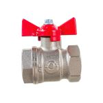 Шаровой для воды VALFEX 3/4"" ВР/ВР бабочка, никелированная латунь 11Б27фт1М VF.217.NB1.034.Bir (артикул 20957889) – фото 1