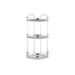 Полка в ванную TEKNO-TEL LM009SSM угловая, 3 яруса, нерж.сталь матовый 00-00002983 (артикул 16396871) – фото 1