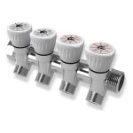Коллектор с регулировочными вентилями Royal Thermo 3/4х1/2, 4 выхода НС-1042924 (артикул 15856614) – фото 1
