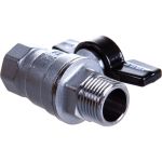 Кран шаровой полнопроходной (1/2"; мама-папа) для трубопровода Зубр 4-51324-C-1/2 (артикул 13662034) – фото 1