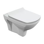 Подвесной унитаз Cersanit CARINA XL Clean On DPL e-off Slim MZ-CARINA-XL-COn-S-DL-w (артикул 20516692) – фото 1