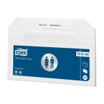 Покрытия на унитаз TORK Система V1, 1/2 сложения, КОМПЛЕКТ 250 шт, 37 х42 см, белые, 122268 (артикул 16275296) – фото 1