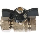 Шаровой кран под металлопластиковую трубу AQUALINK 16х1/2" ц/г бант ИС.080054 (артикул 15633182) – фото 1