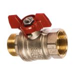 Шаровой кран RuB, 1"" DN25 PN40, ВР-НР, серия MILANO (S.90), бабочка S90F26 (артикул 15786011) – фото 1
