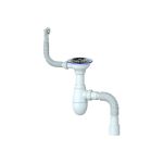 Сифон Unicorn B426P 3 1/2х40 с круглым переливом, с гофрой 40х40х50 винт, шток, ручка - пластик 538035 (артикул 21307738) – фото 1
