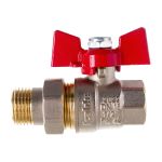 Шаровой кран с полусгоном американкой KALDE 1/2, ручка бабочка 0KV4832 (артикул 20865429) – фото 1
