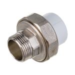 Комбинированная муфта VALFEX PP-R белая, разъем 25х3/4 дюйма НР 10156020 127-0224 (артикул 16164324) – фото 1