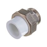 Комбинированная муфта VALFEX PP-R белая, разъем 25х1 дюйма НР 10156225 127-0225 (артикул 16164375) – фото 1