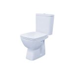 Унитаз-компакт Santek Нео Лайт косой выпуск, 2 режима, сиденье DP Slim, Soft Close, Clip up 1WH302471 456862 (артикул 16217774) – фото 1
