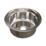 Мойка mixline круглая, 49х49х18 см, 0.8, выпуск 3 1/2, с сифоном 528183 (артикул 16616246) – фото 1
