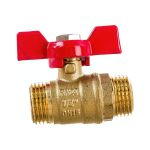 Кран шаровой ProfECO 1/2 НР-НР муфтовый бабочка Ду15 Ру20 11Б27п1 PE-12MMB (артикул 18297607) – фото 1