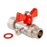 Шаровой кран для подключения манометра VALTEC 1/2нар -1/2вн. VT.806.N.0404 (артикул 16006804) – фото 1