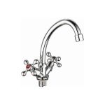 Смеситель для кухни LEDEME крест, гайка, керамика, силумин L4908 806940 (артикул 16107880) – фото 1