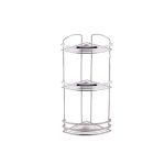 Полка в ванную TEKNO-TEL BK083SSM угловая, 3 яруса, нерж.сталь матовый 00-00002403 (артикул 16397497) – фото 1